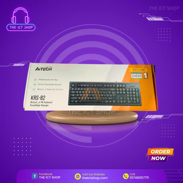 A4TECH Wired Multimedia Keyboard - THE ICT SHOP