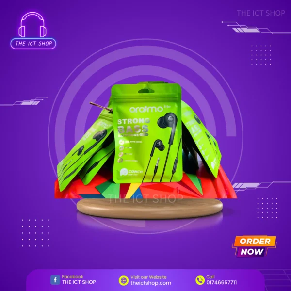 Oraimo Strong Bass Earphone - THE ICT SHOP